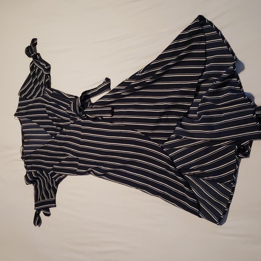 Blashe Striped Wrap Dress